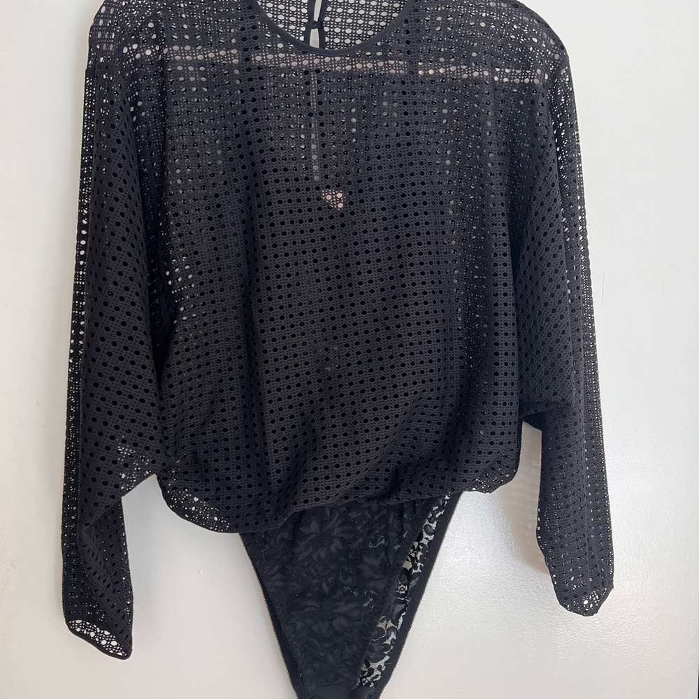 Black Lace & Eyelet Bodysuit HAH